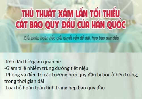 Cắt bao quy đầu công nghệ Hàn Quốc