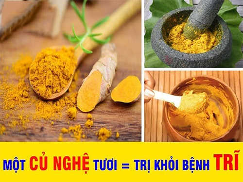 Nghệ tươi chữa bệnh trĩ